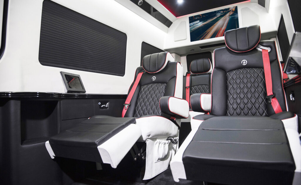 Custom Interior Bespoke Mercedes Benz Luxury Sprinter Van Conversion & Luxury Mobile Offices.