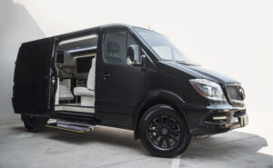 Custom Interior Bespoke Mercedes Benz Luxury Sprinter Van Conversion & Luxury Mobile Offices.